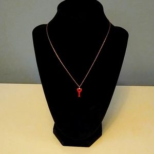 Kate Spade rose gold lobster love pending necklace